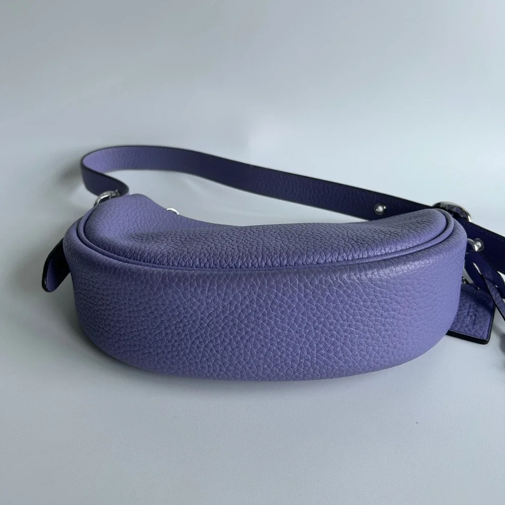 Coach Luna Shoulder Bag Light Violet Pebbled Leather CC439
